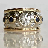 Eleganter Goldfarbener Zirkonia Ring