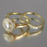 Set Aus Vintage Goldringen Mit Zirkonia