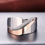 Eleganter Roségold Funkelring