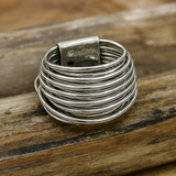 Vintage Lagen Silberfarben Ring