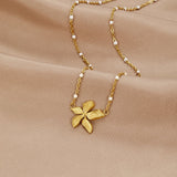 Elegante Goldblumen Halskette